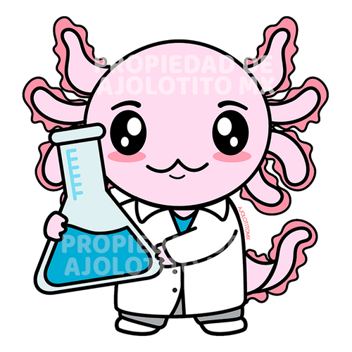 Sticker Axolotzin Quimico Ajolote