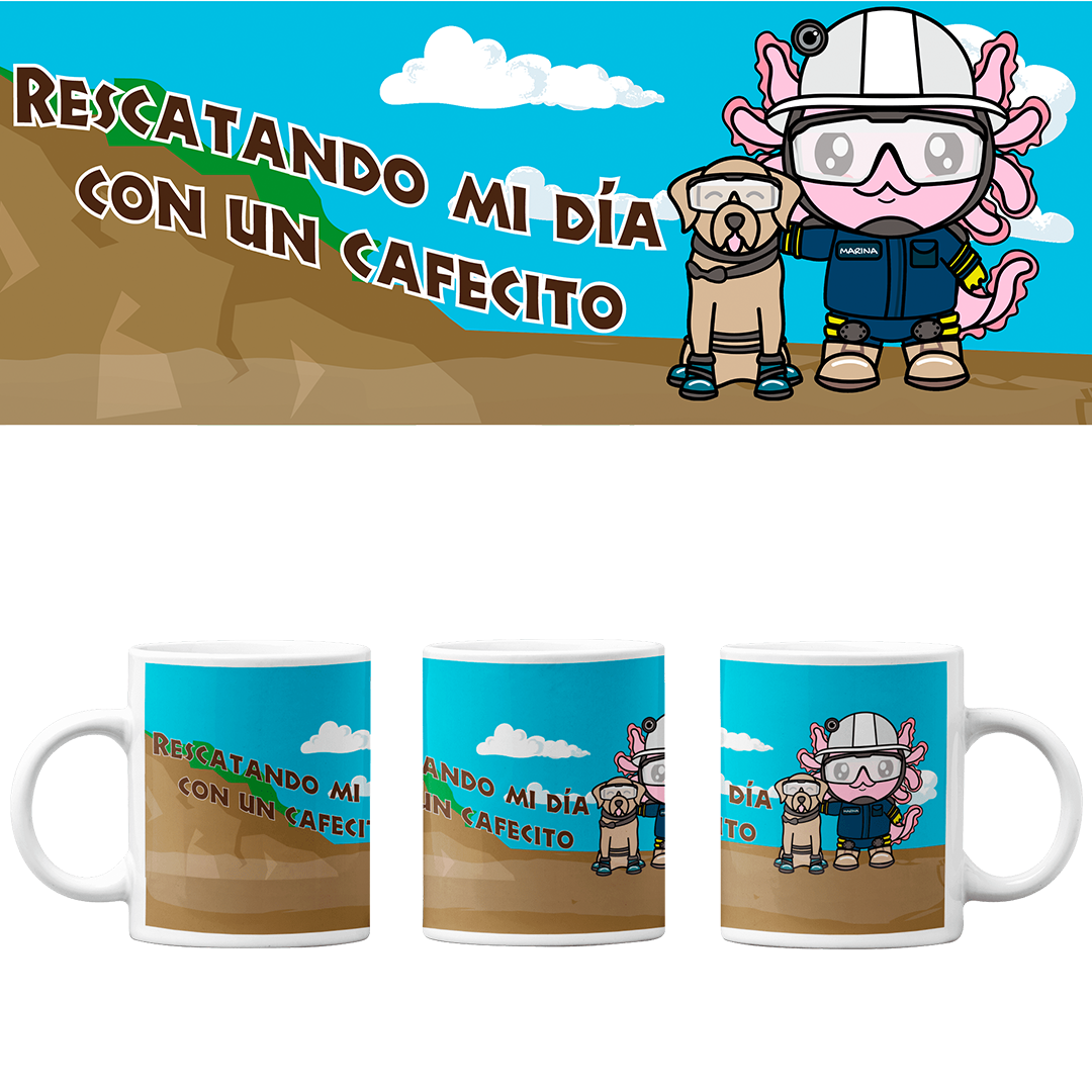 Taza Vers 2 Axolotzin Rescatista Ajolote