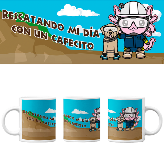Taza Vers 2 Axolotzin Rescatista Ajolote