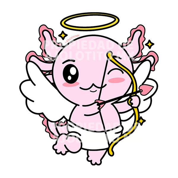 Sticker Axolotzin Cupido Ajolote