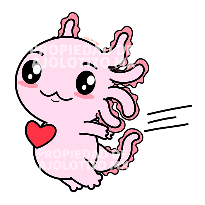 Sticker Axolotzin Atracción Ajolote