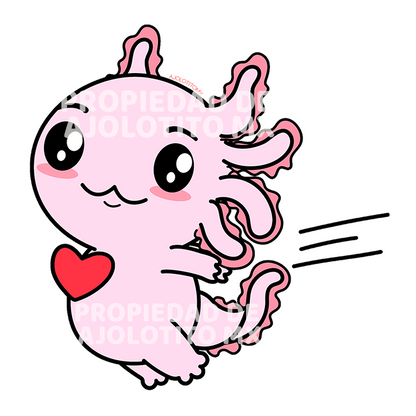 Sticker Axolotzin Atracción Ajolote