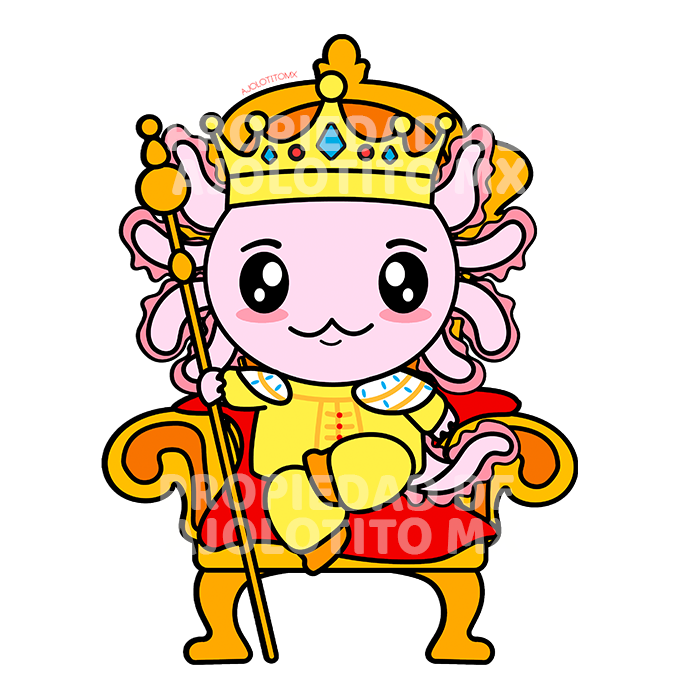 Sticker Axolotzin Rey Ajolote