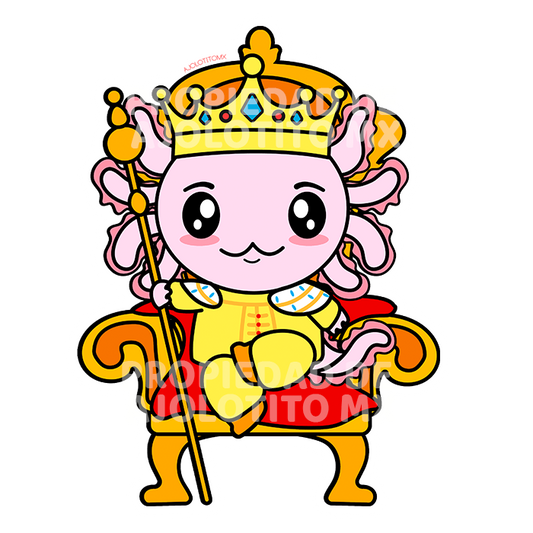 Sticker Axolotzin Rey Ajolote