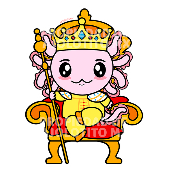 Sticker Axolotzin Rey Ajolote