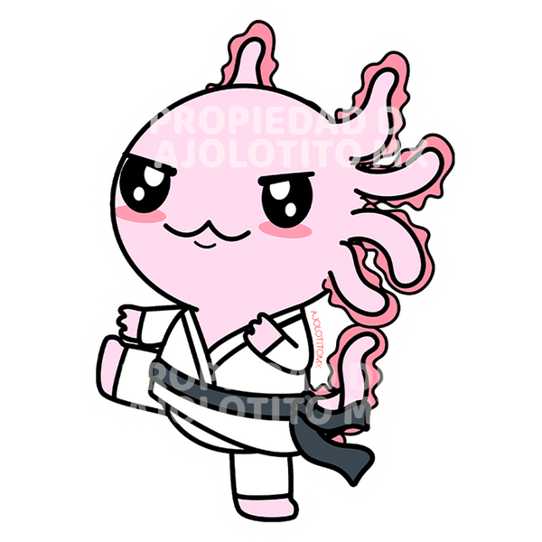 Sticker Axolotzin Karateka Ajolote