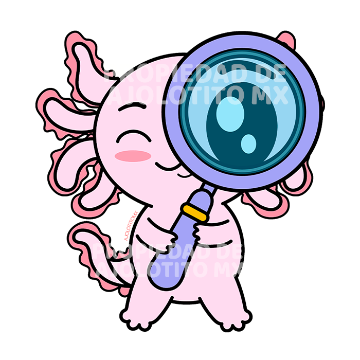 Sticker Axolotzin Curioso Ajolote