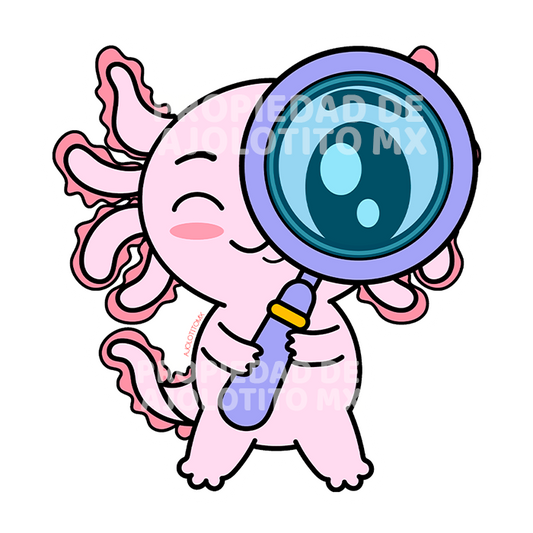 Sticker Axolotzin Curioso Ajolote