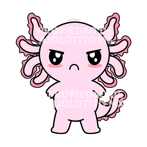 Sticker Axolotzin Enojado Ajolote