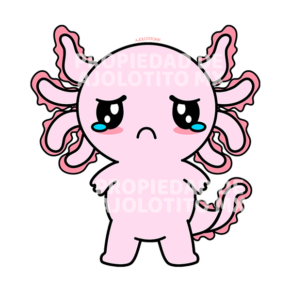 Sticker Axolotzin Triste Ajolote