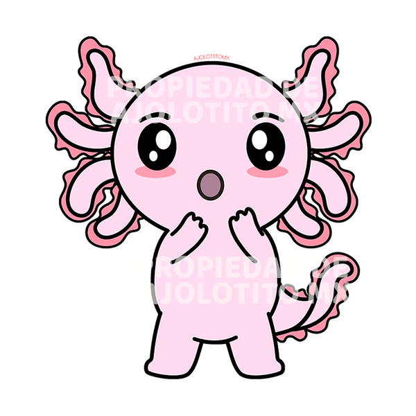 Sticker Axolotzin Sorprendido Ajolote