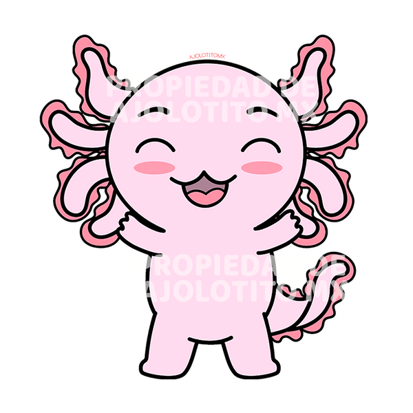 Sticker Axolotzin Feliz Ajolote