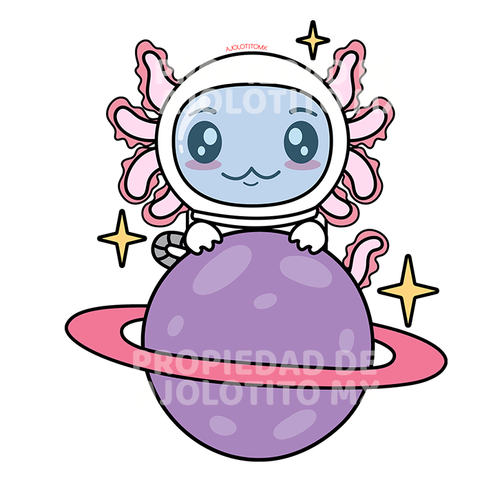 Sticker Axolotzin Planeta Ajolote