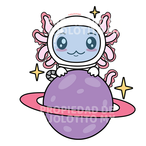 Sticker Axolotzin Planeta Ajolote