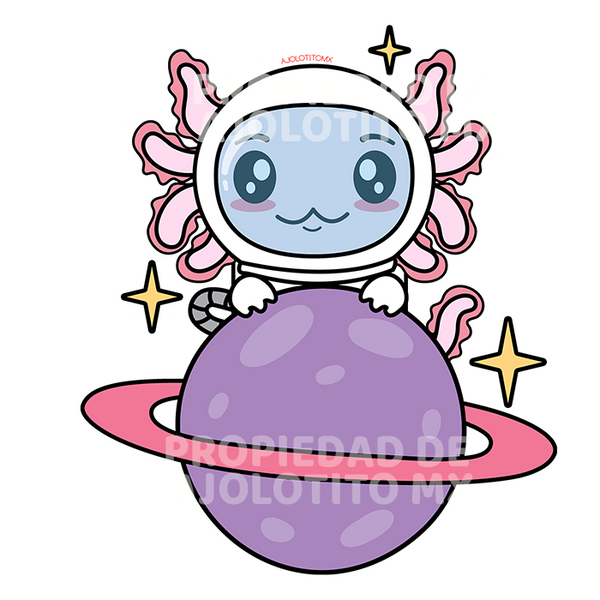 Sticker Axolotzin Planeta Ajolote