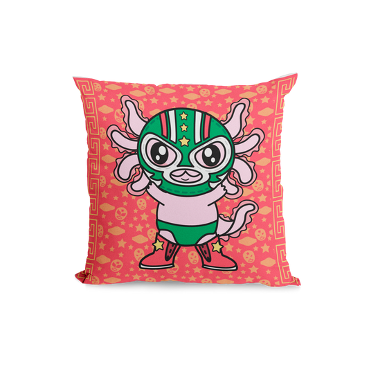 Funda Cojin Decorativo Luchador Axolotzin