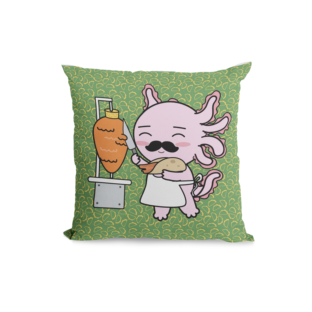 Funda Cojin Decorativo Taquero Axolotzin