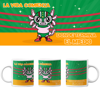 Taza Vers 2 Axolotzin Luchador Ajolote
