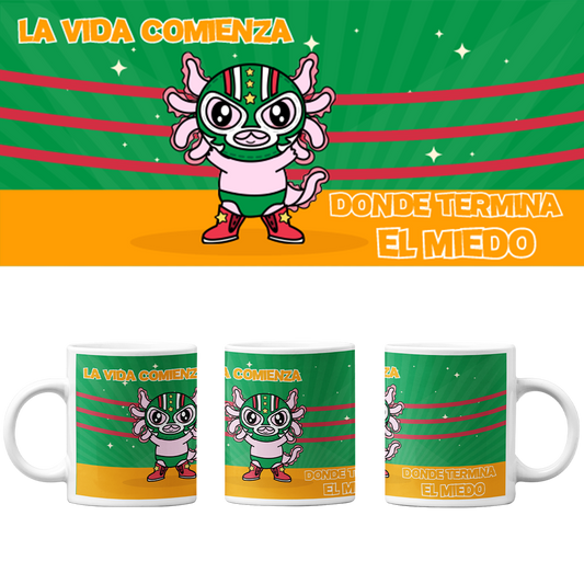 Taza Vers 2 Axolotzin Luchador Ajolote