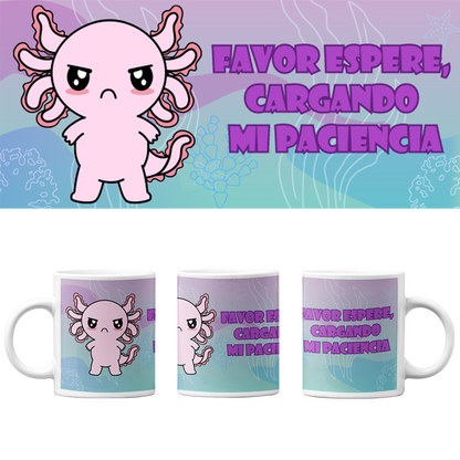 Taza Vers 2 Axolotzin Enojado Ajolote