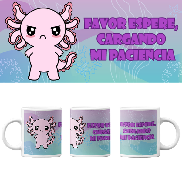 Taza Vers 2 Axolotzin Enojado Ajolote