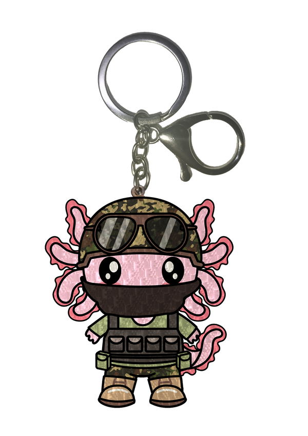 Llavero Axolotzin Militar Ajolote