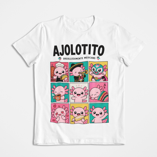 Playera Ajolotito Mexicano