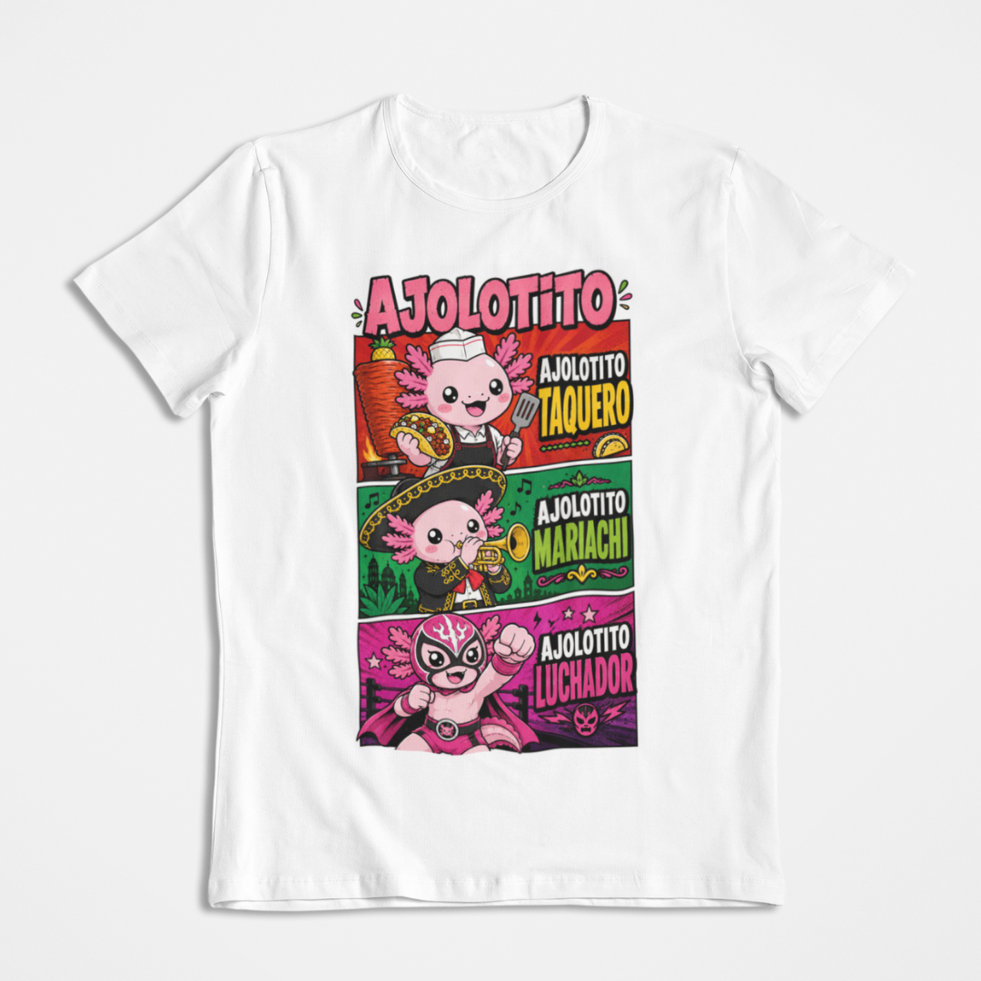 Playera Ajolotito Personajes