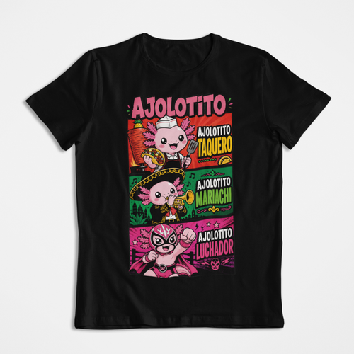 Playera Ajolotito Personajes