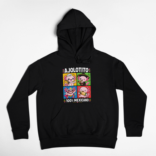 Hoodie Ajolotito 100 % Mexicano Unisex