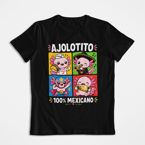 Playera Ajolotito 100 % Mexicano