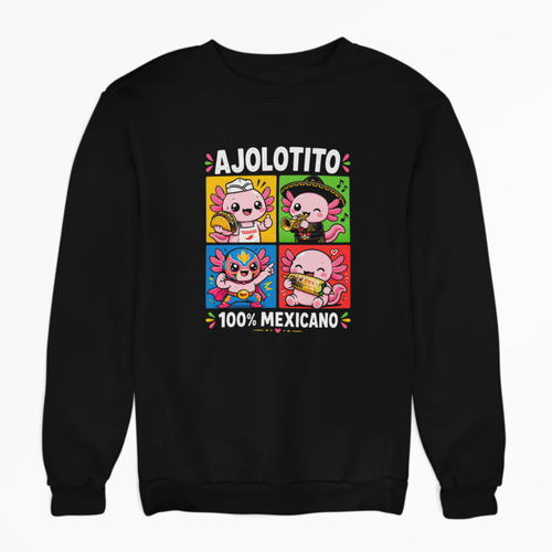Sudadera Ajolotito 100 % Mexicano Unisex