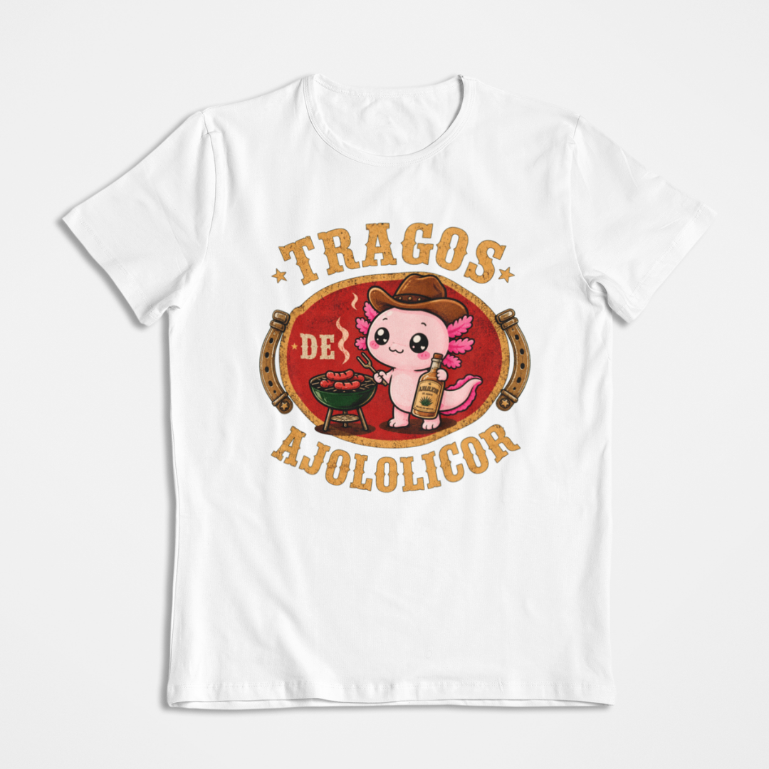 Playera Ajolotito Tragos De Ajololicor
