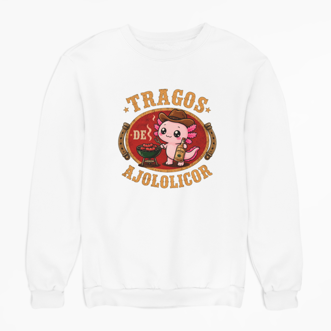 Sudadera Ajolotito Tragos De Ajololicor Unisex