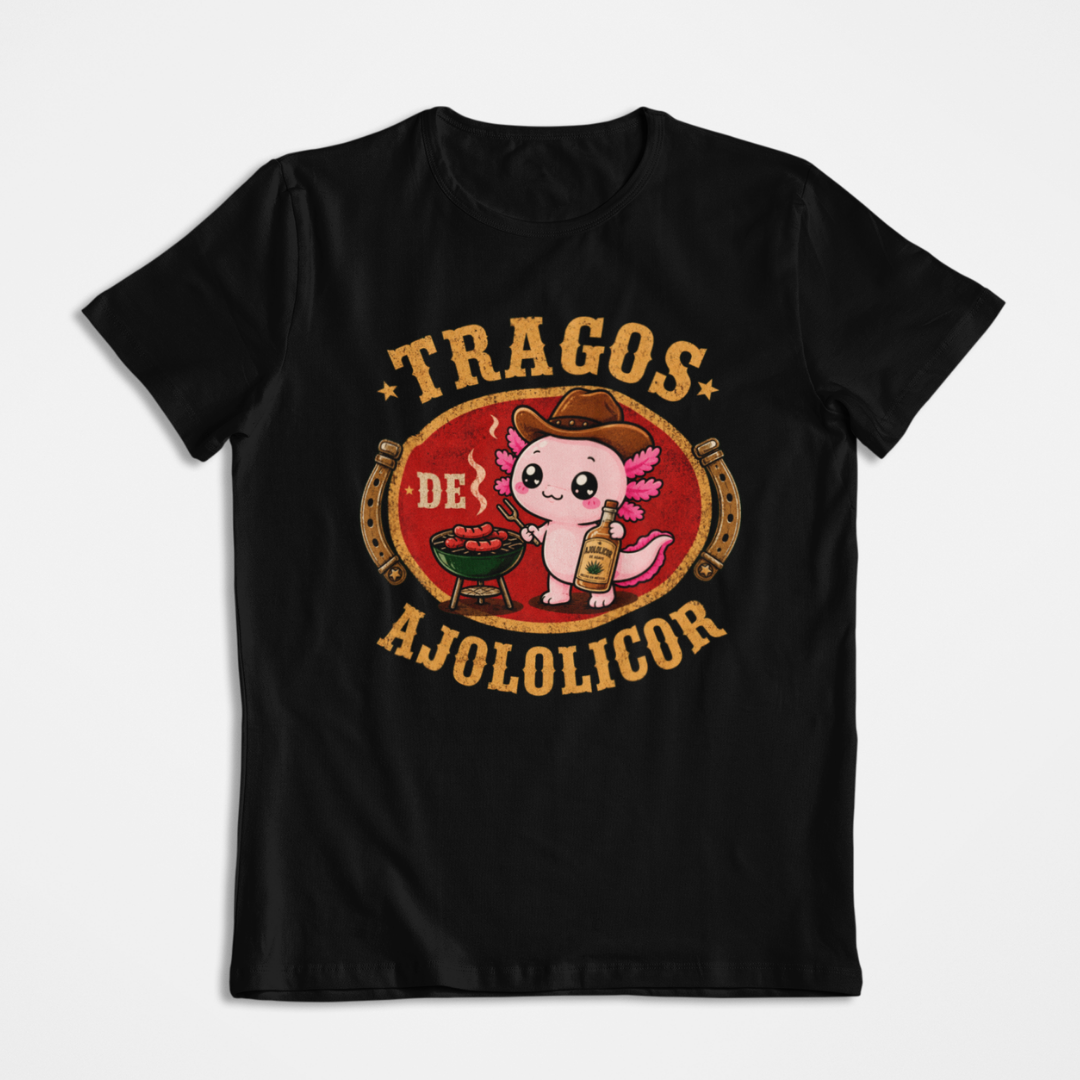 Playera Ajolotito Tragos De Ajololicor