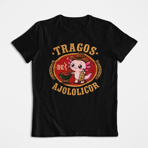 Playera Ajolotito Tragos De Ajololicor