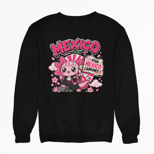 Sudadera Ajolotito Tokio Mexa Unisex