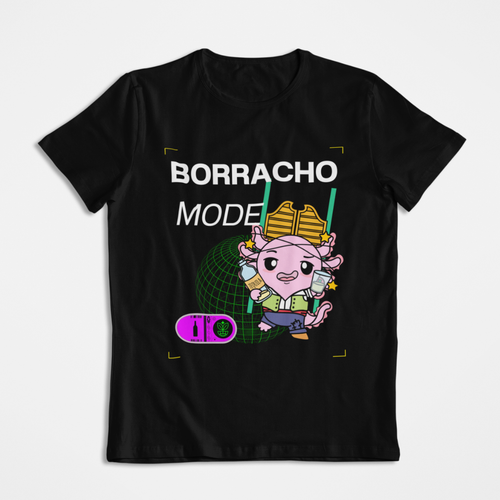 Playera Ajolotito Borracho