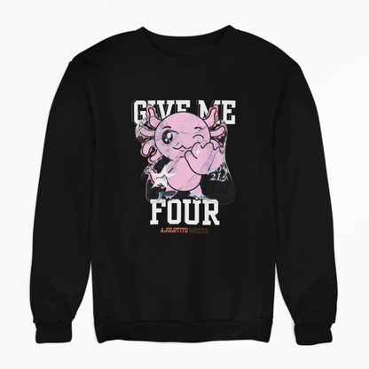 Sudadera Ajolotito Give Me Four Unisex
