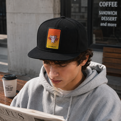 Gorra Unisex Plana Axoloteria El Diablito Ajolote
