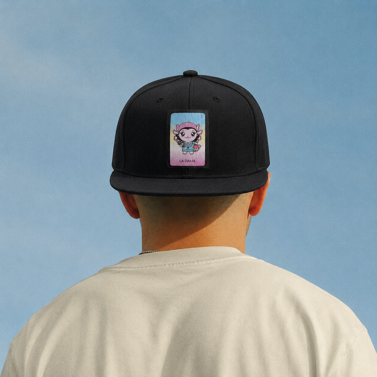 Gorra Unisex Plana Axoloteria La Dama Ajolote