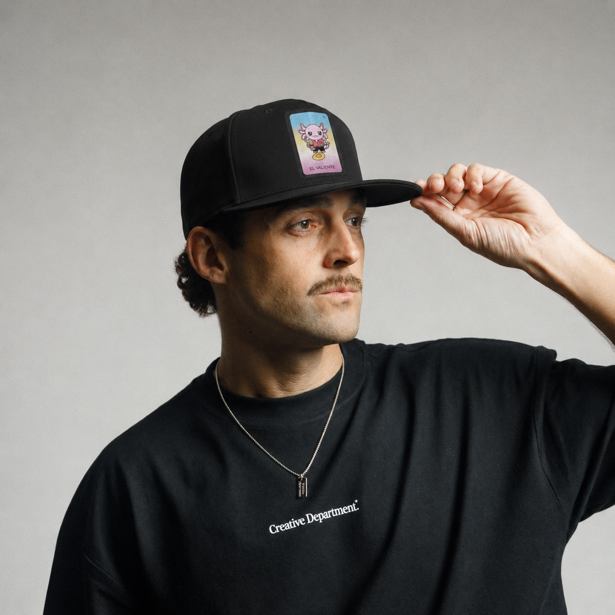 Gorra Unisex Plana Axoloteria El Valiente Ajolote