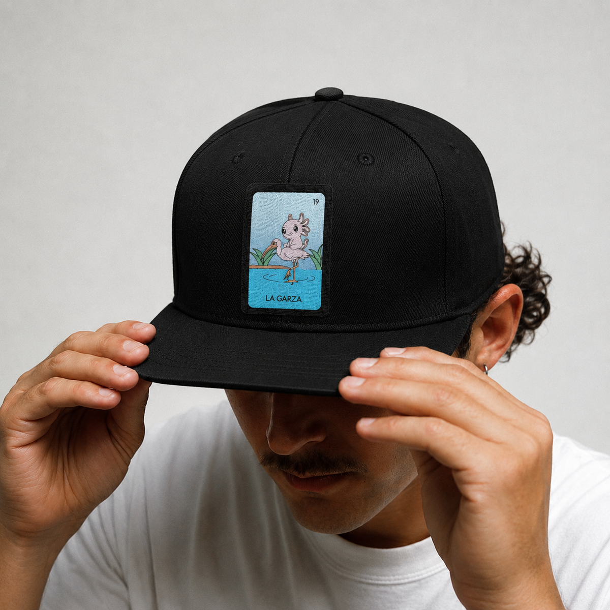 Gorra Unisex Plana Axoloteria La Garza Ajolote