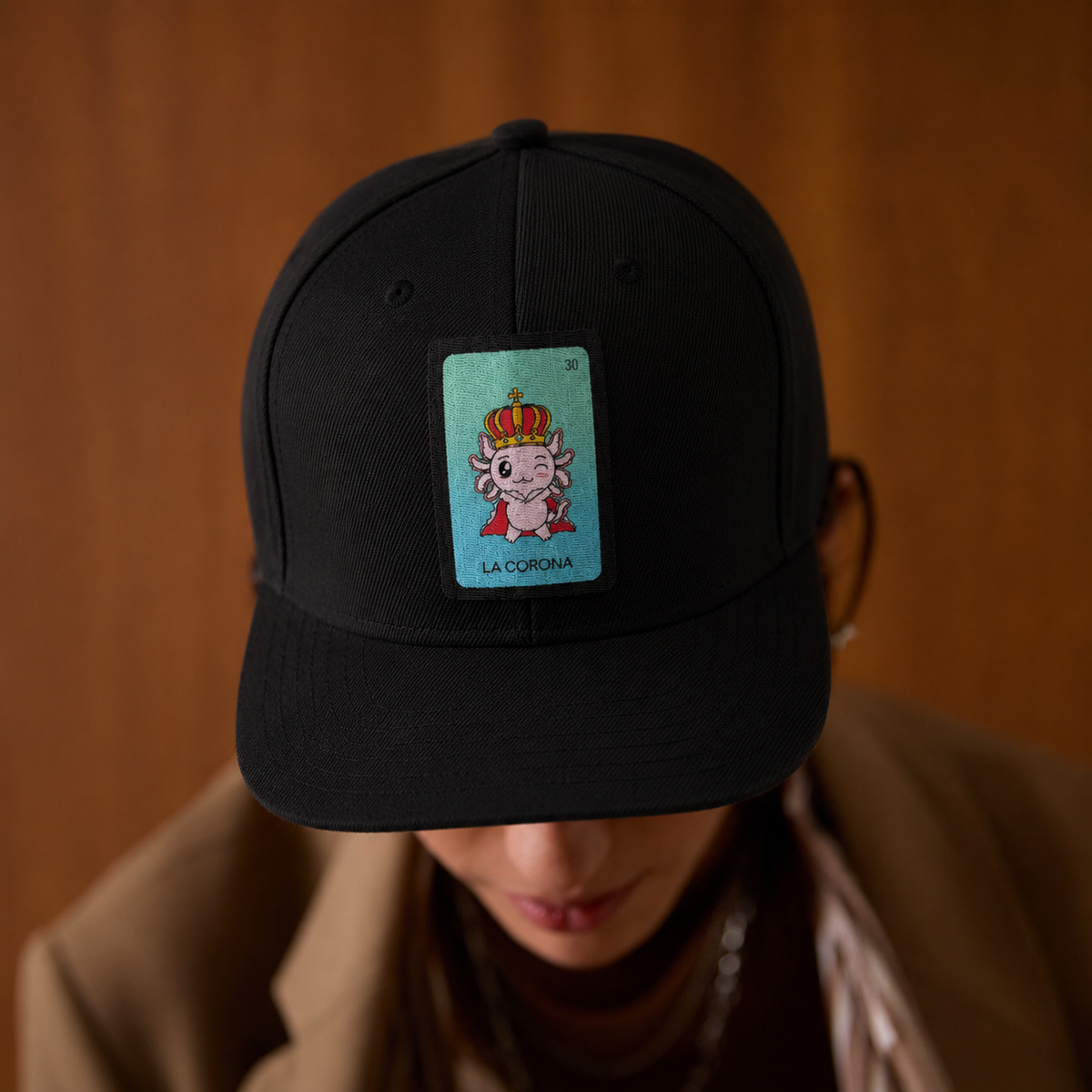 Gorra Unisex Plana Axoloteria La Corona Ajolote