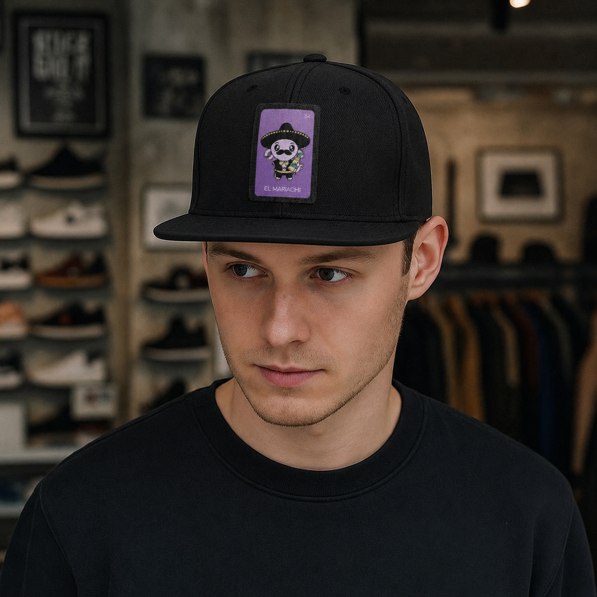 Gorra Unisex Plana Axoloteria El Mariachi Ajolote