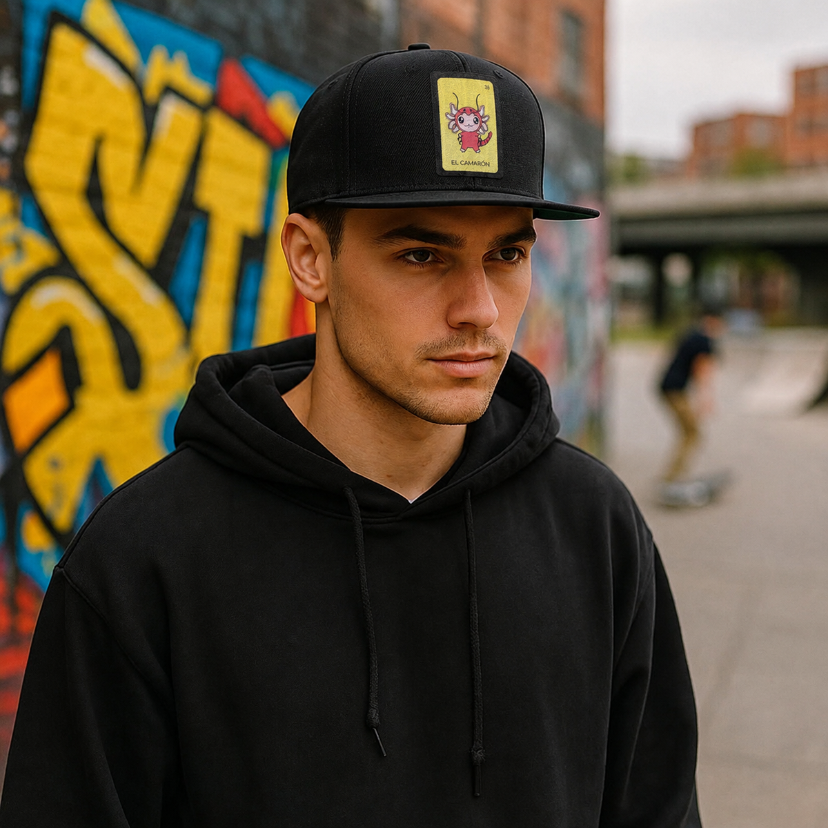 Gorra Unisex Plana Axoloteria El Camarón Ajolote