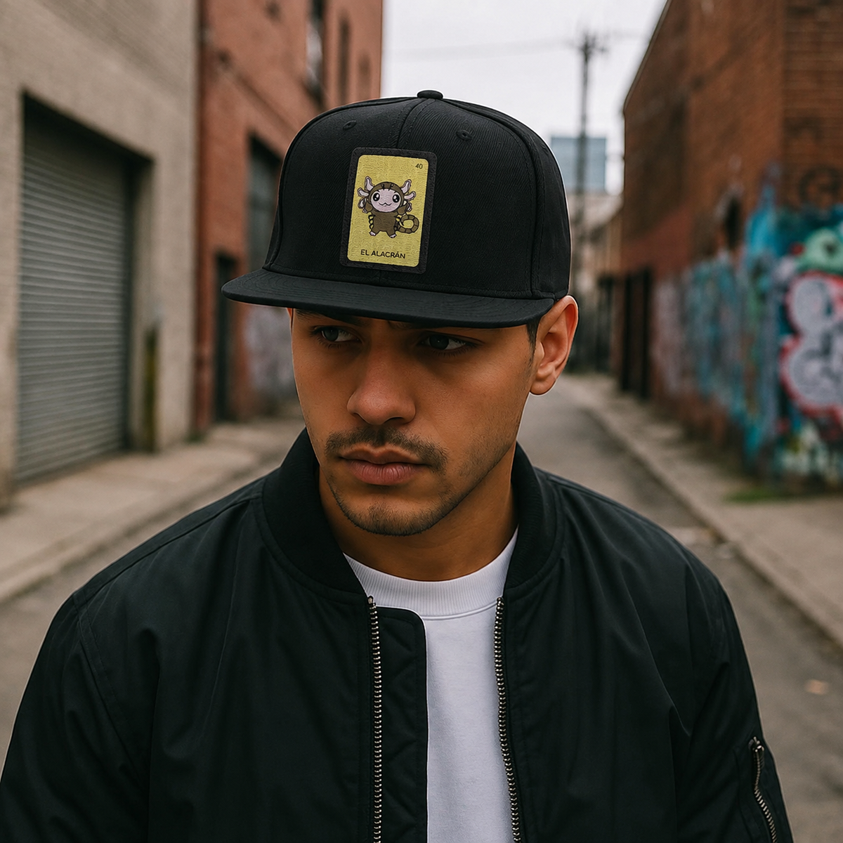 Gorra Unisex Plana Axoloteria El Alacrán Ajolote