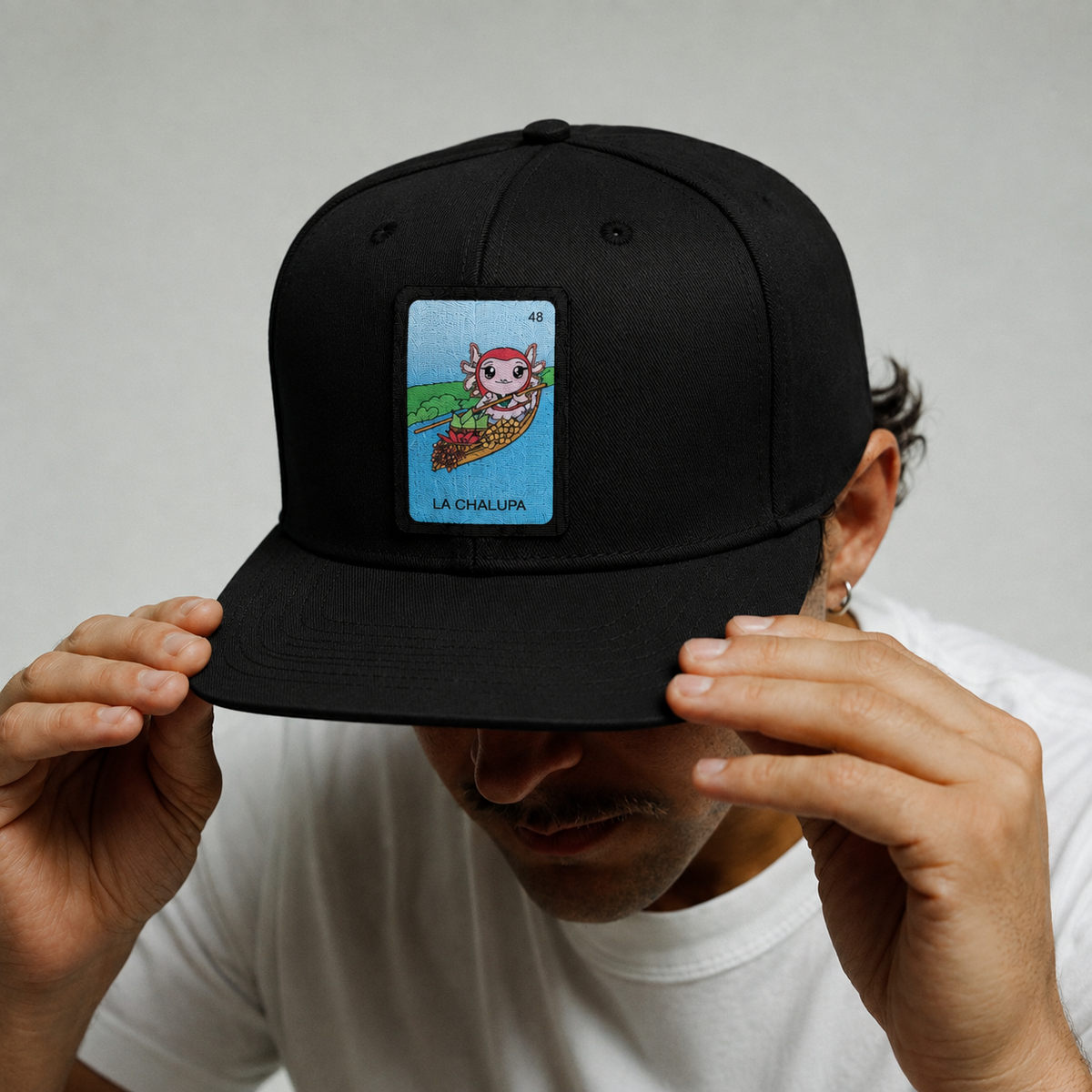Gorra Unisex Plana Axoloteria La Chalupa Ajolote