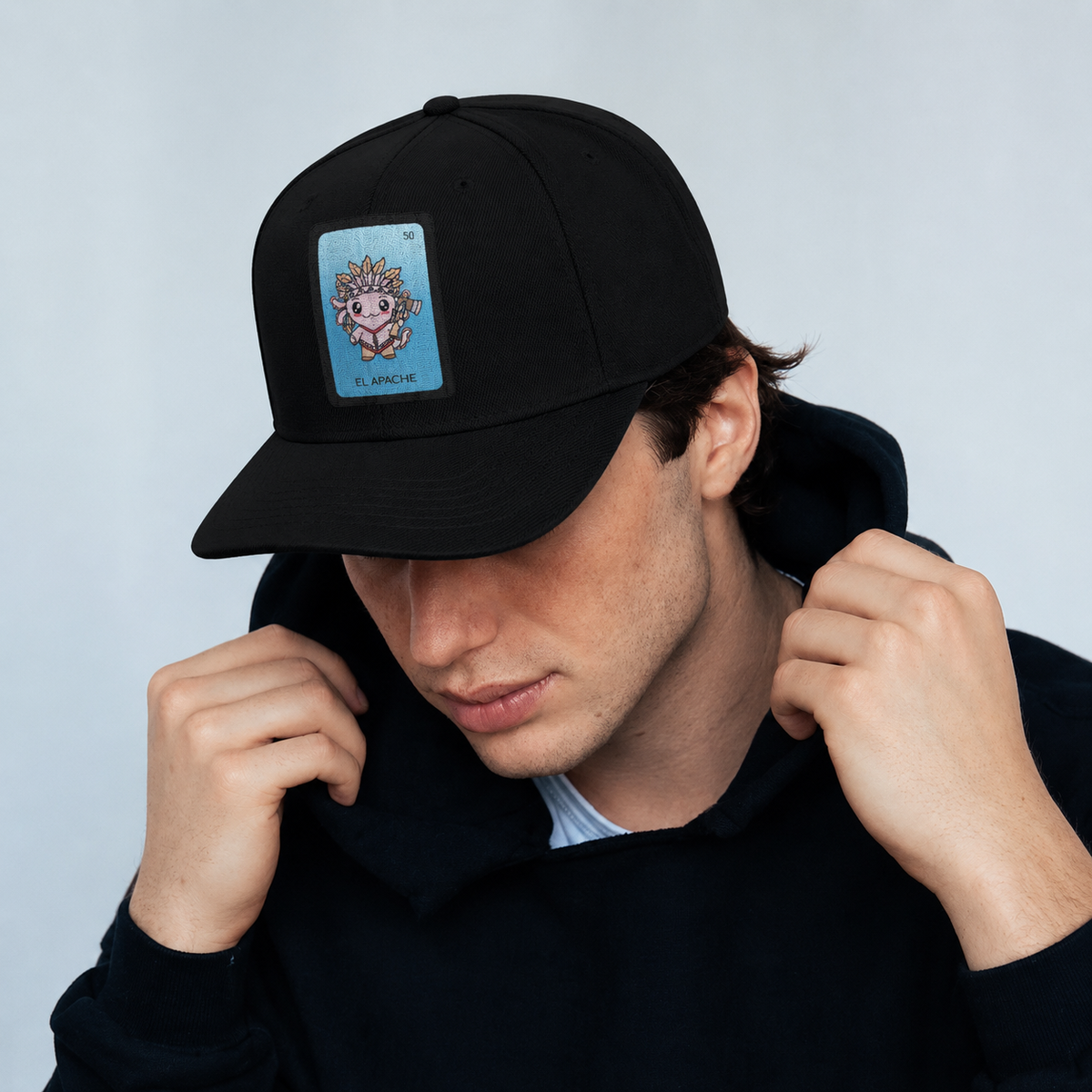 Gorra Unisex Plana Axoloteria El Apache Ajolote