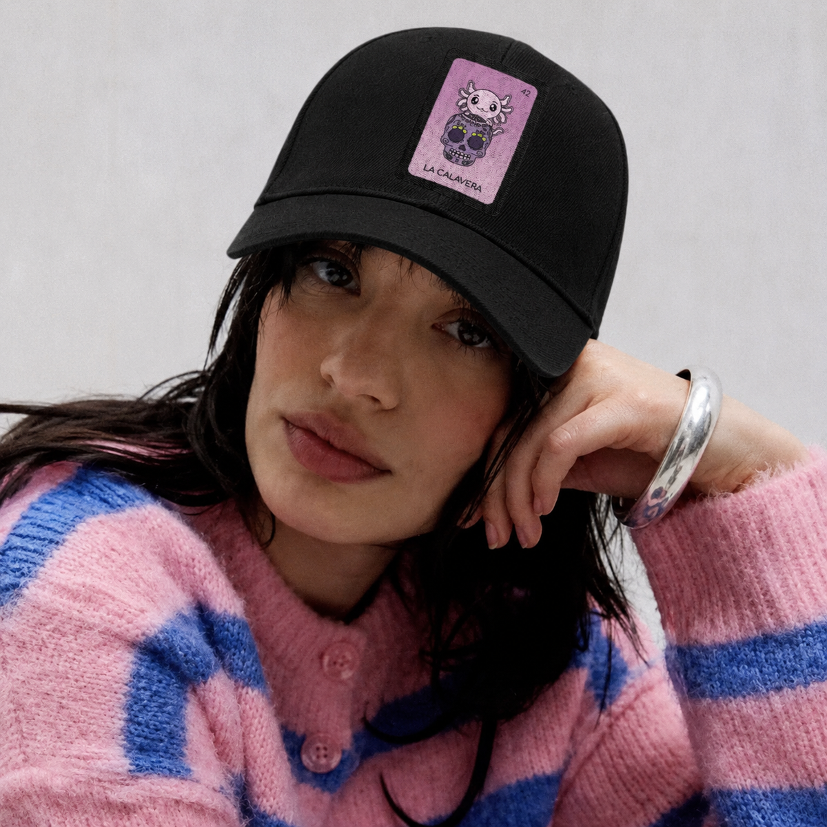 Gorra Unisex Curva Axoloteria La Calavera Ajolote